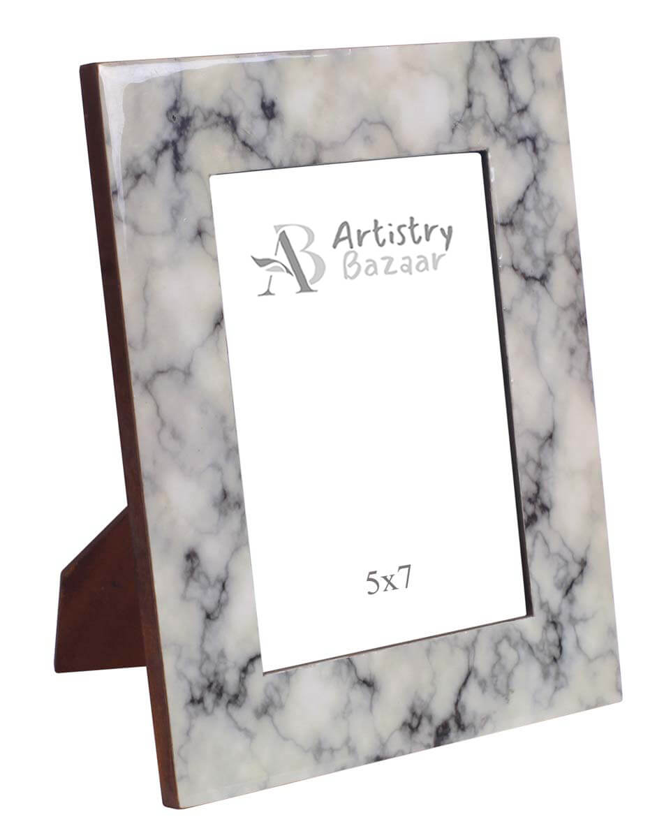 Wholesale Rectangular 5x7 Gray-Black Clouds Photo/Picture Frame in MDF - Bulk Buy Handmade Photo Frame - Home Decor Picture Frame from India